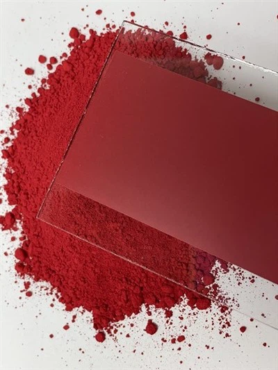 Skleněné pigmenty Cd-Se Red